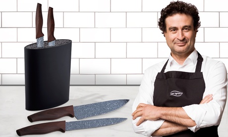 Set 4 coltelli San Ignacio con ceppo portacoltelli