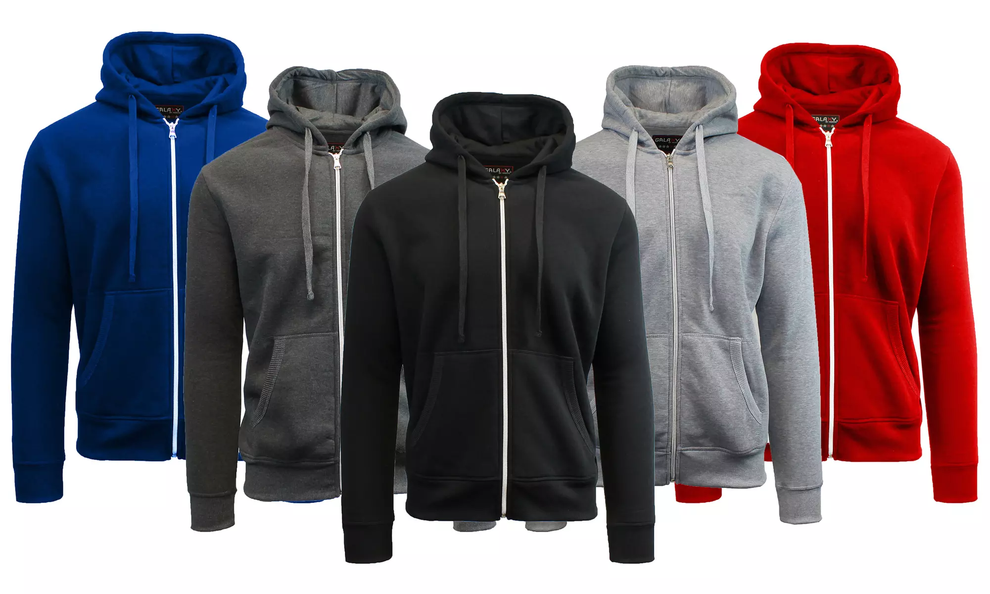 Galaxy by Harvic Men's Fleece Zip-Up Hoodies - Primary Image