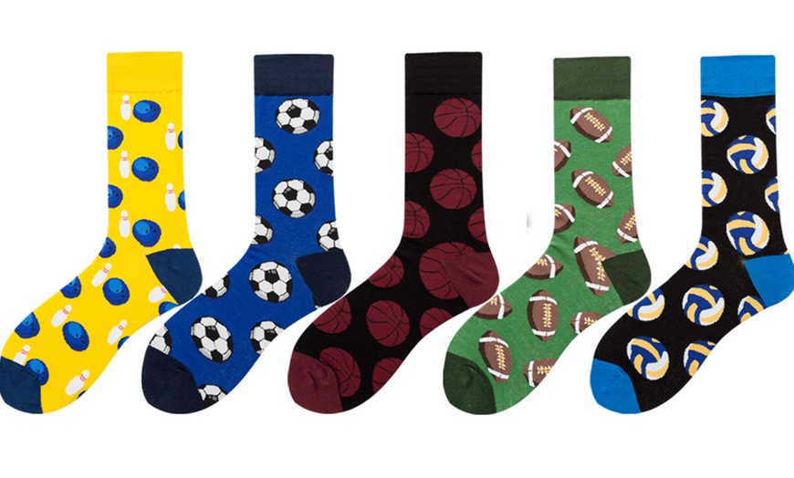Image 3: 1, 5 ou 10 paires de chaussettes à motifs balles