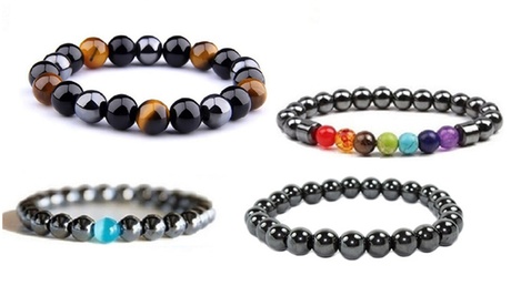 Fino a 4 bracciali in ematite disponibili in vari modelli