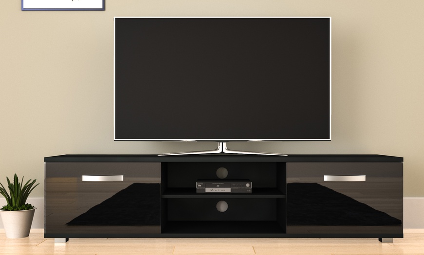 Image 29: Vida Designs Cosmo Two-Door TV Unit with Optional LED