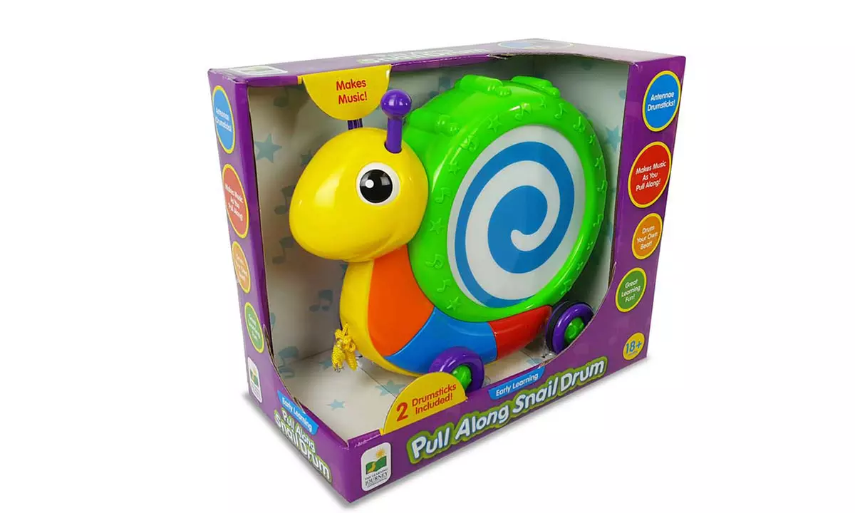 The Learning Journey Pull Along Snail Drum or Tune A Fish Musical Toys - Second Medium