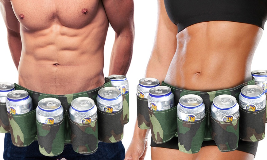 Image 1: Beer Six-Pack Holder Belt