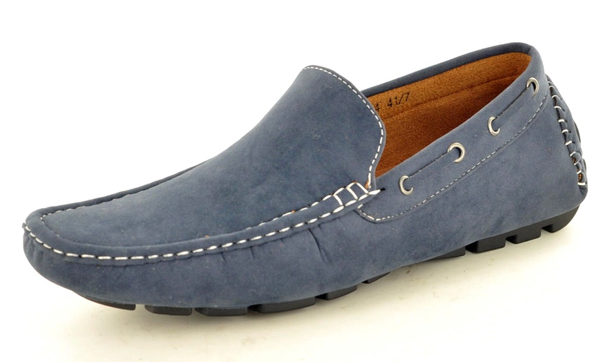 Image 16: Men's Faux Suede Casual Loafers