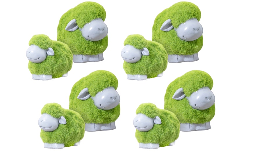 Image 6: Two, Four or Eight Two-Piece Garden Sheep Statue Sets