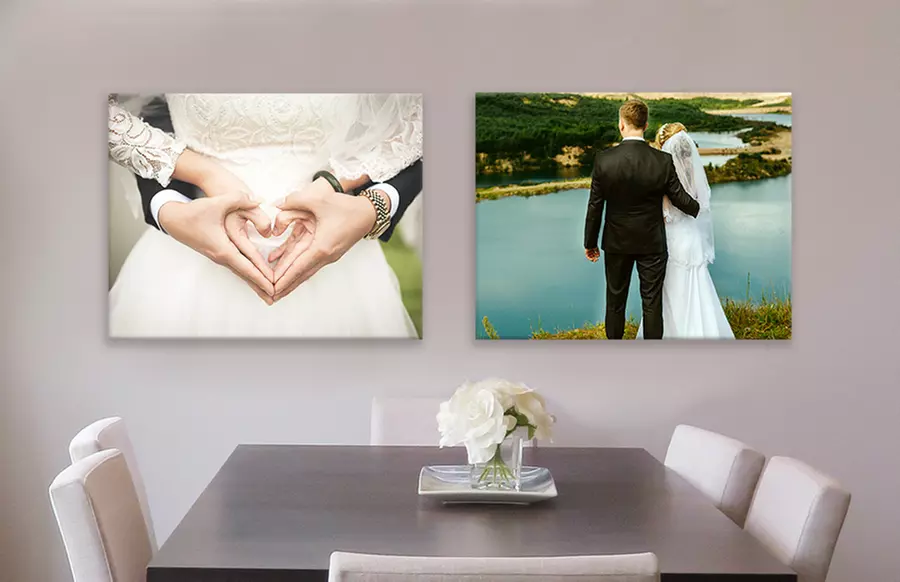 One 8" x 10", 16" x 20", or 24" x 38" Custom Luxe Canvas Prints with Optional Upgrades (Up to 94% Off) - Primary Image