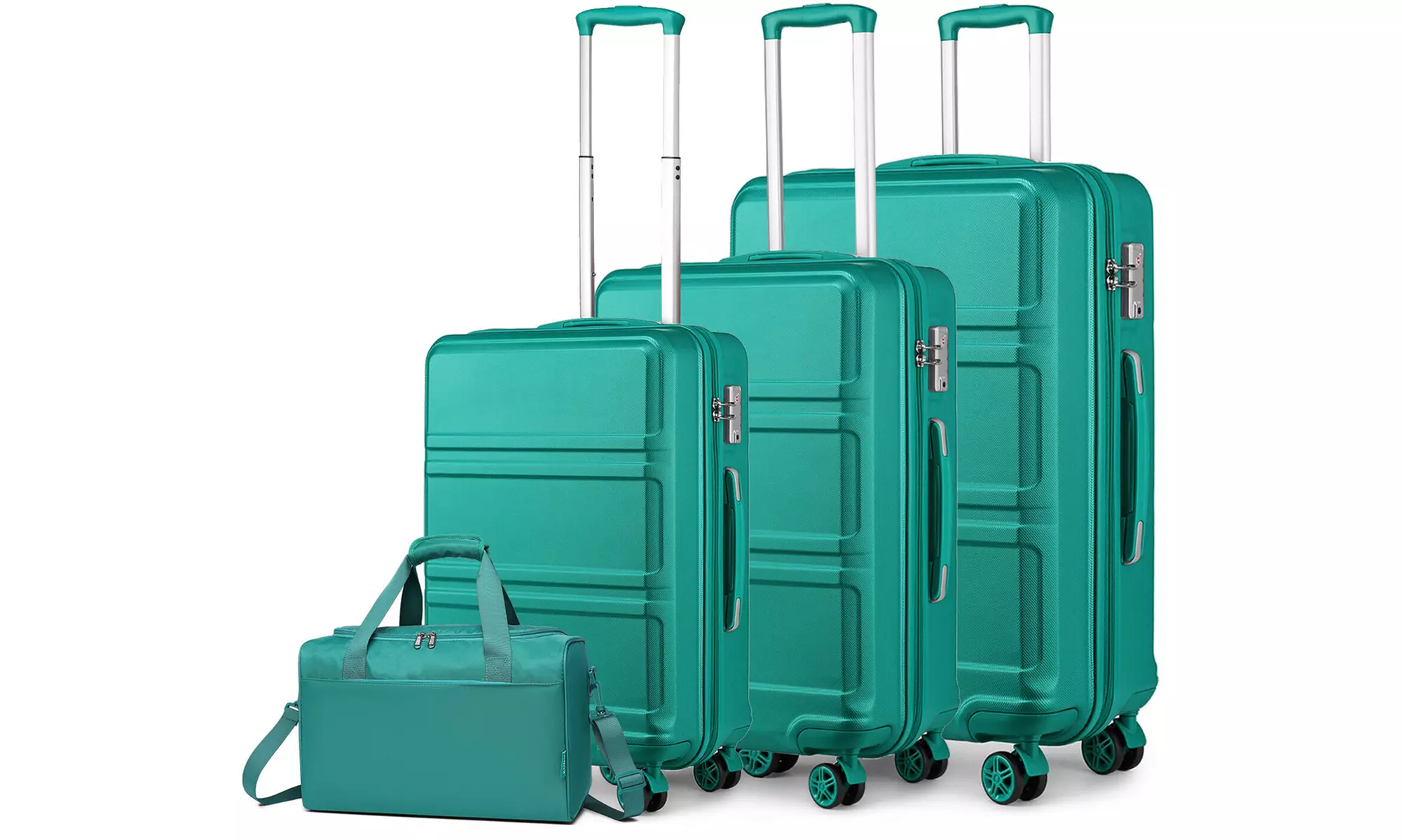 1x oder 3x Hartschalen-ABS-Reisekoffer + Reisetasche