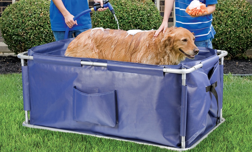 Image 4: Portable Folding Pet Bath