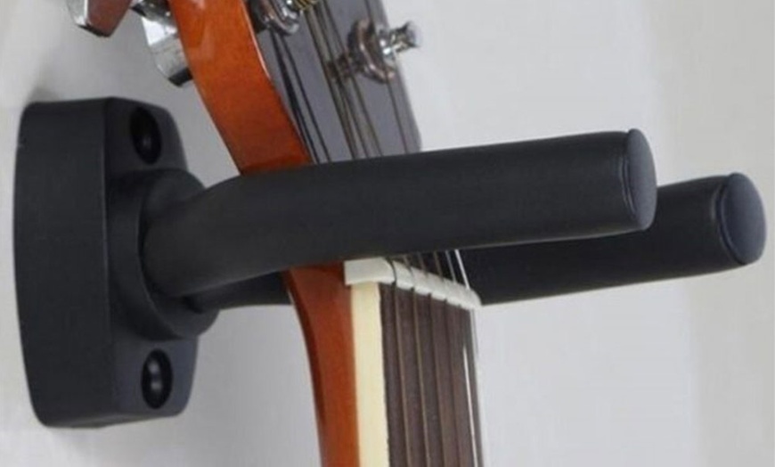 Image 2: One, Two or Four Wall-Mounted Guitar Hanging Brackets