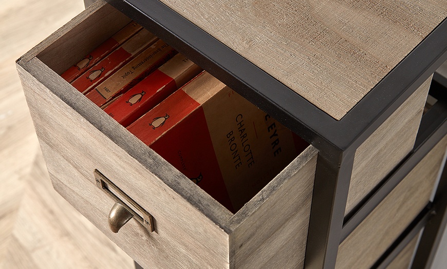 Image 3: Derwent Five Drawer Storage Chest Unit