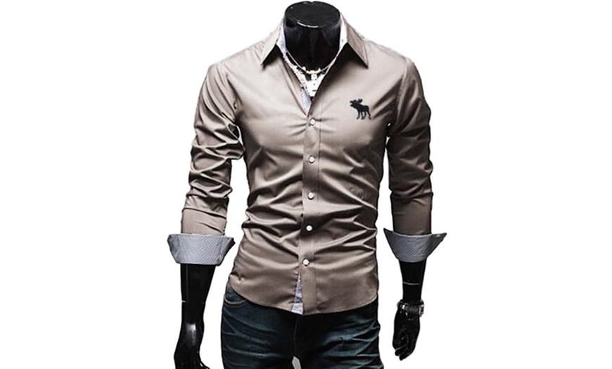 Image 6: Men"s Stag Logo Shirt