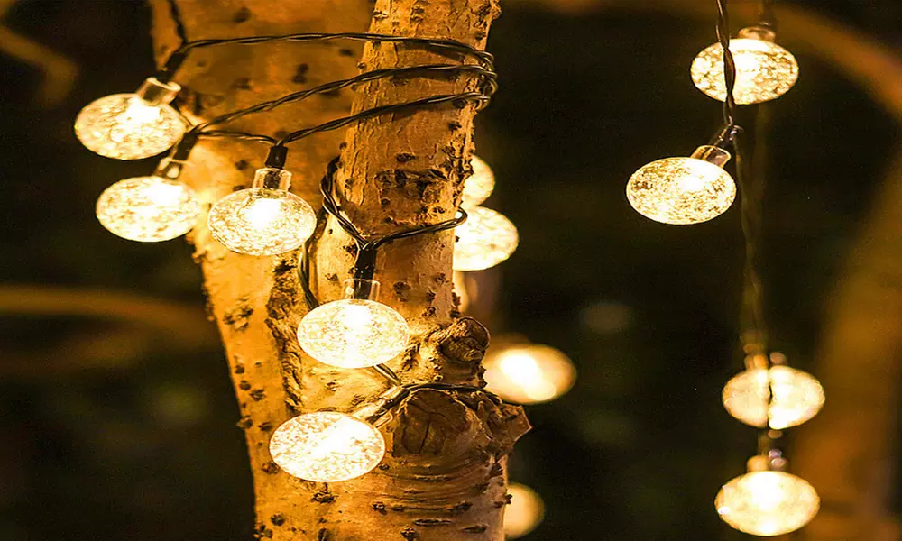 Solar-Lichterkette mit 20 LED-Leuchten