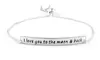 Sterling Silver I LOVE YOU TO THE MOON Adjustable Bracelet