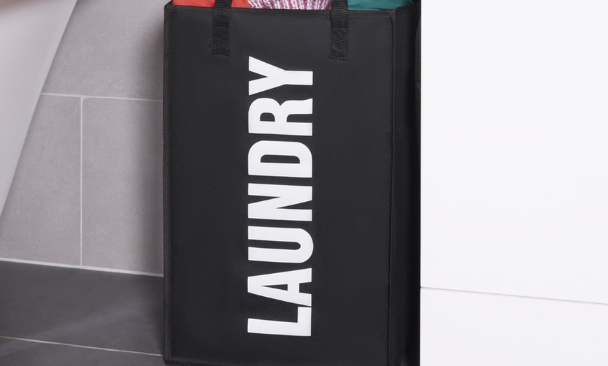 Image 20: Single, Double or Triple Laundry Basket with Handles