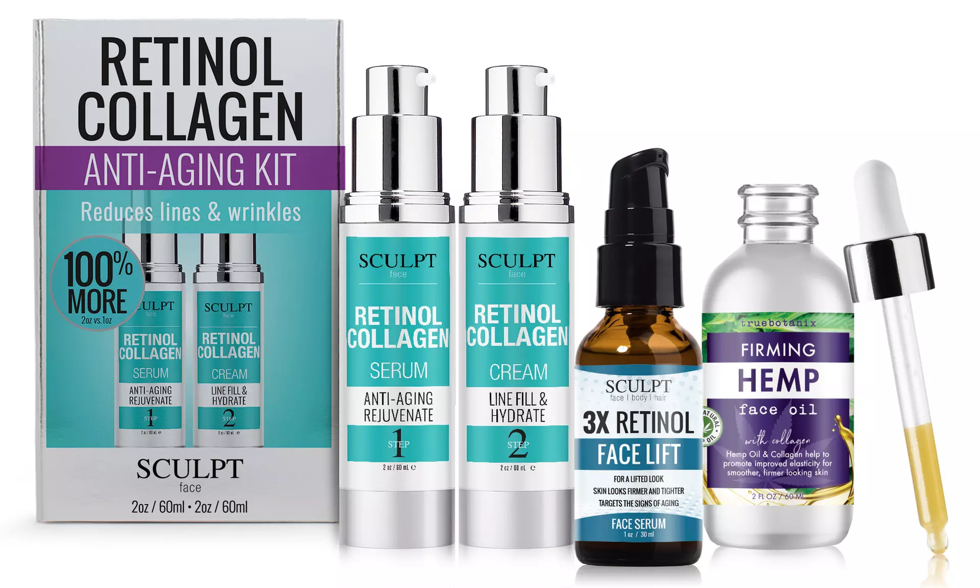 Sculpt Retinol Collagen and Facelift Kit (3-Piece) - Second Medium