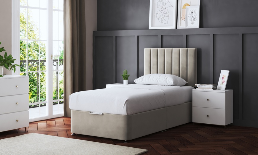 Image 6: Amelia Panel Divan Bed with Two Drawers with an Optional Mattress