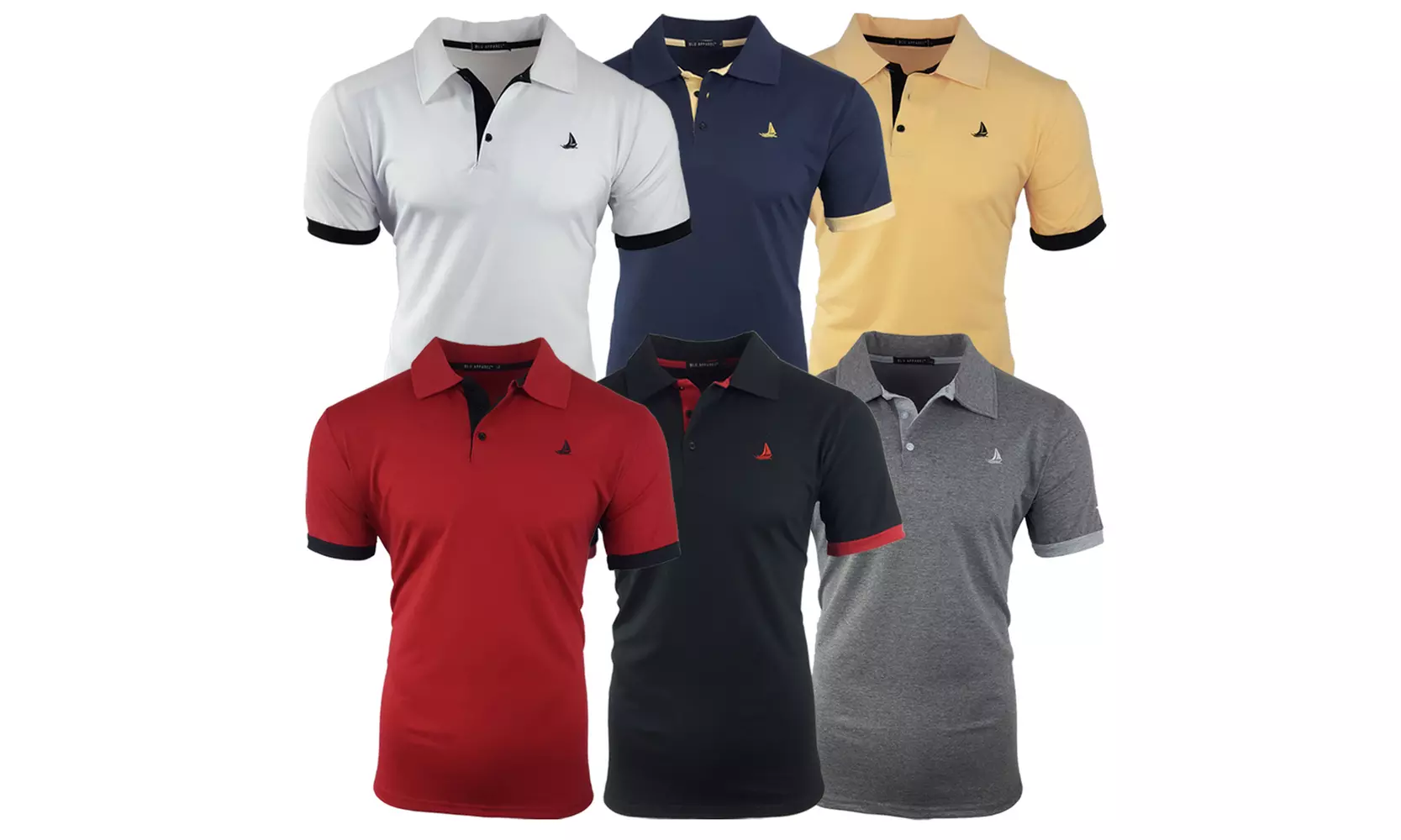 2er-Pack Blu Apparel Herren-Poloshirts