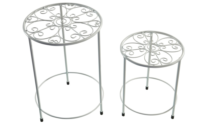 Image 6: Set of Two Metal Flower Stands