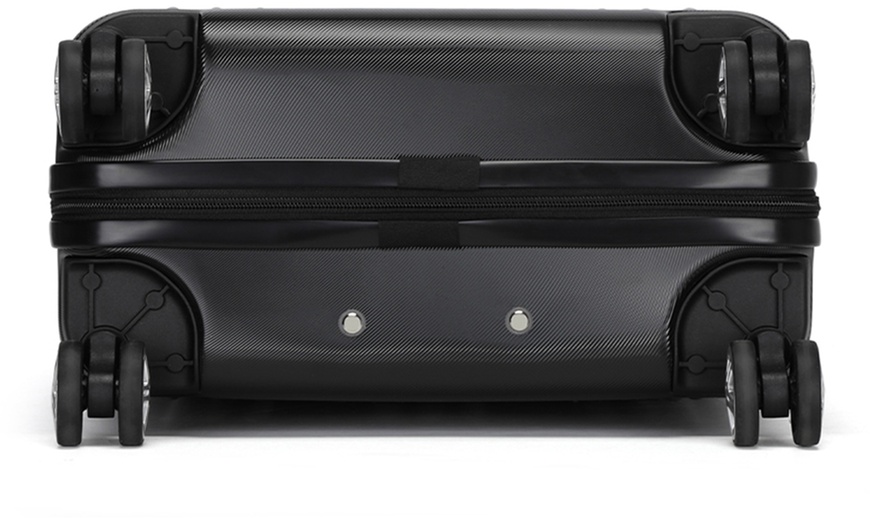 Image 6: One- or Three-Piece Sleek Striped Expandable ABS and PC Suitcases