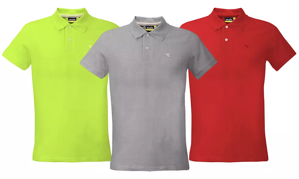 1, 2 o 3 polo Diadora da uomo, disponibili in 4 taglie e vari colori - Primary Image