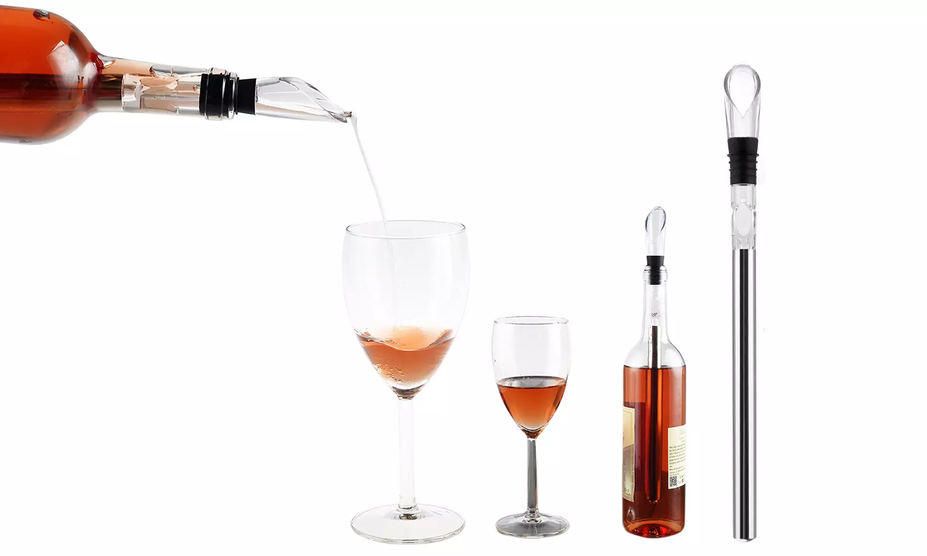 Aerateur et refroidisseur de bouteille de vin 3 en 1 - Primary Image