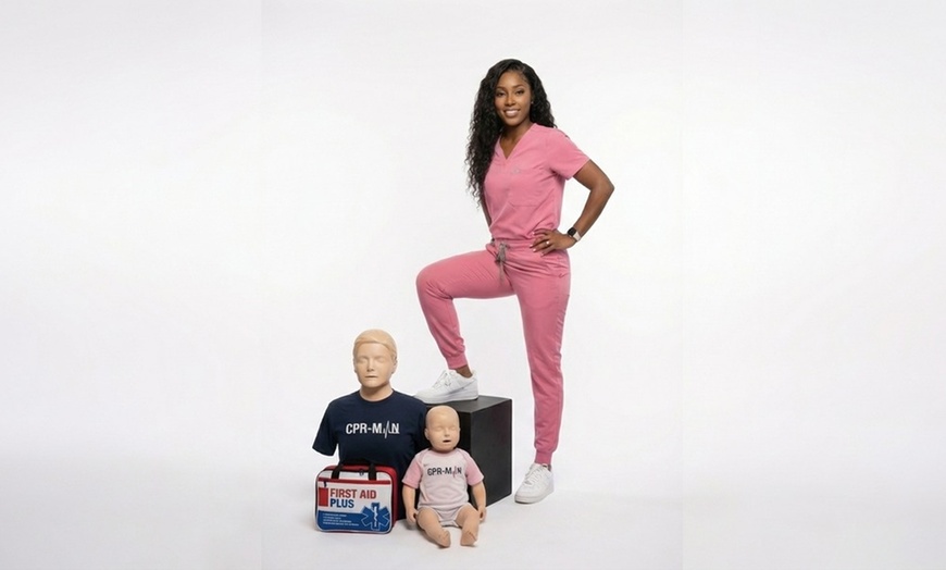 Image 2: CPR First Aid and BLS Training with AED Certification Options
