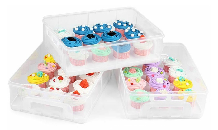 Up To 53% Off Three-Tier Cupcake Carrier Box | Groupon