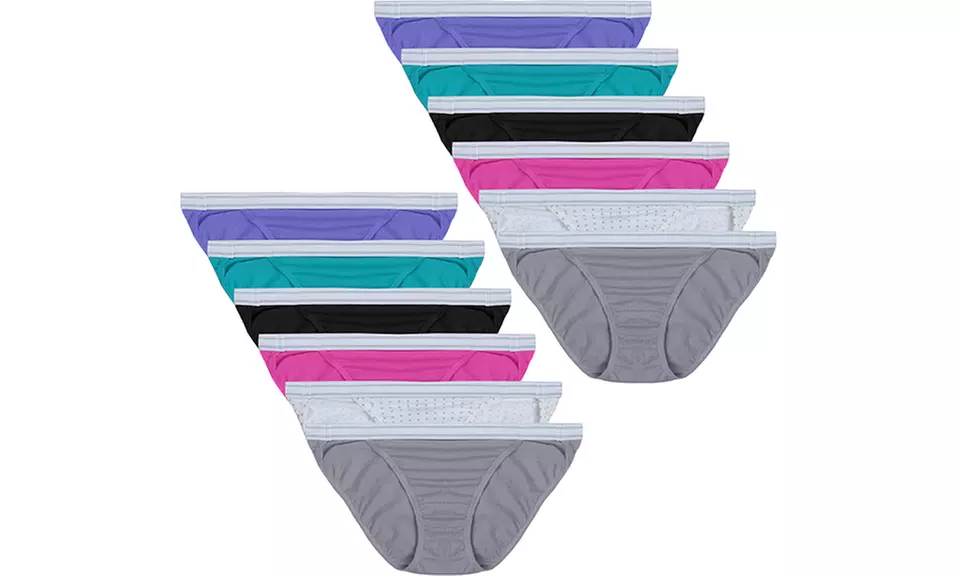Hanes Cotton Sporty String Bikini Panty (12-Pack) - Primary Image