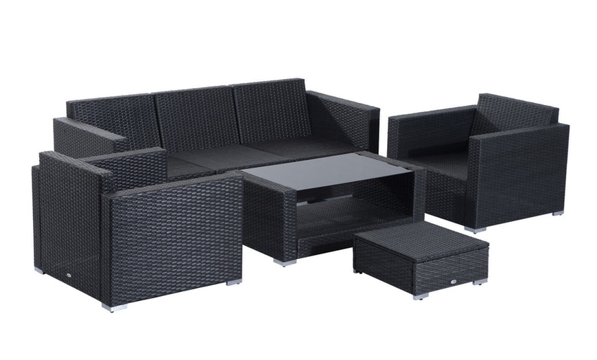 Image 5: Outsunny 7-Piece Outdoor Sofa Set