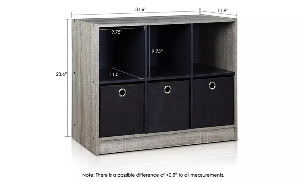 Furinno Bookcase with Storage Bins - Second Medium