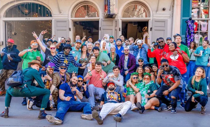 Image 1: Experience New Orleans Bourbon Street: 1, 2, or 4-Person Bar Crawl 