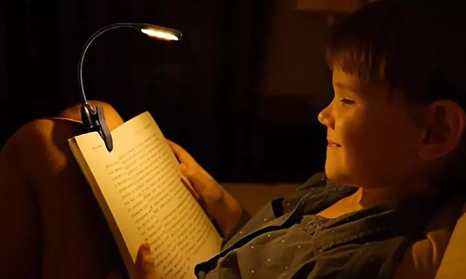 2er- oder 4er-Set tragbare LED-Leselampen mit Clip