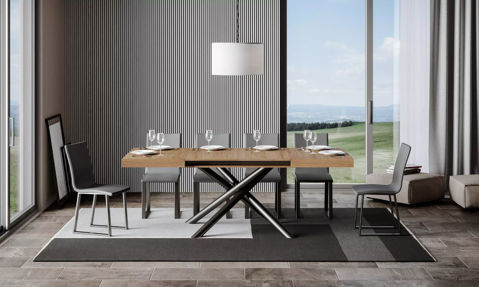 Table avec rallonge "Famas"