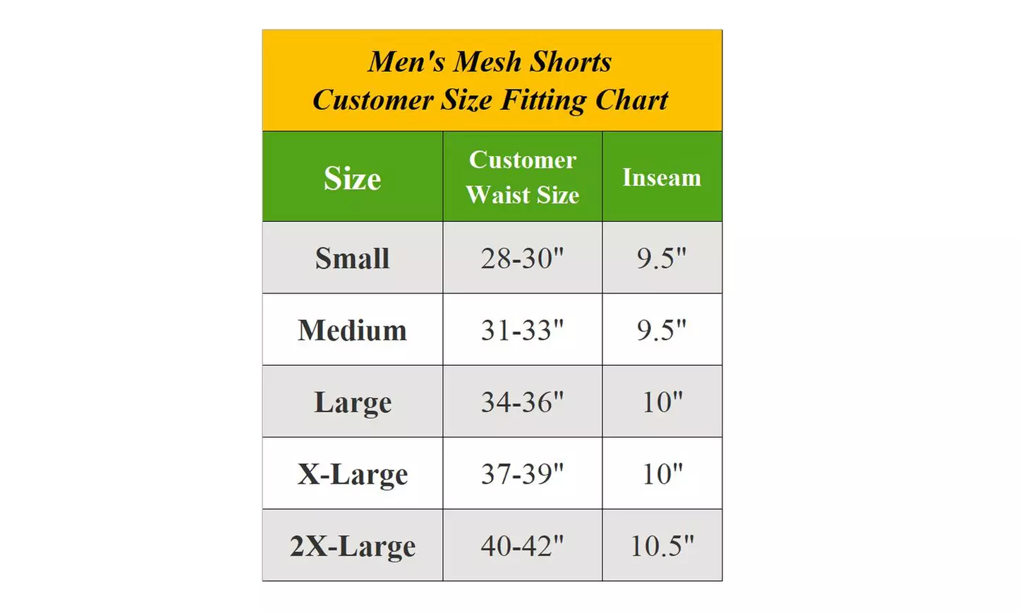 5-Pack Men’s Moisture Wicking Assorted Performance Active Shorts (Size, S-2XL) - Second Medium
