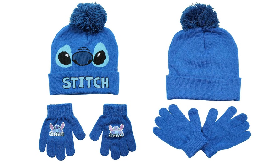 Image 2: Ensemble bonnet et gants Lilo & Stitch, Paw Patrol et Mickey