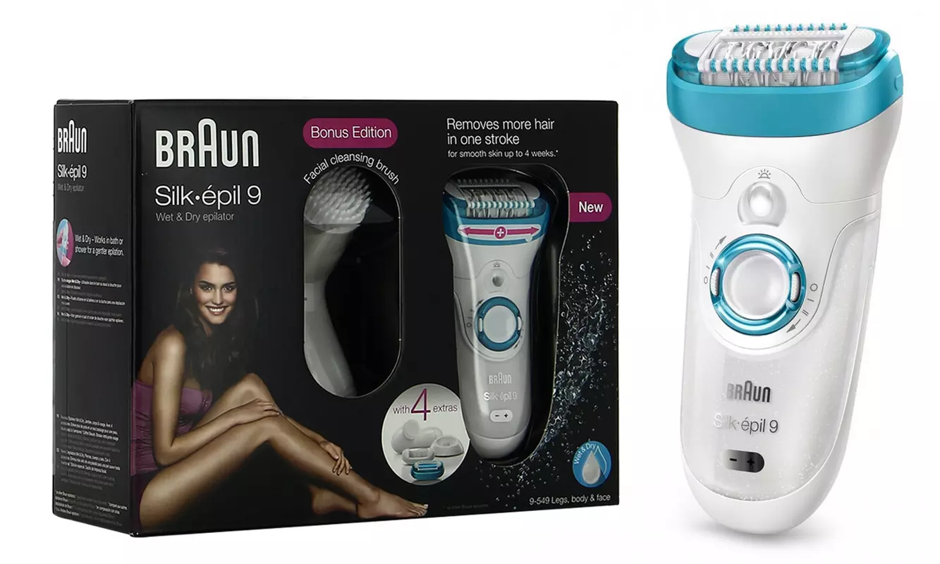 Épilateur électrique Braun Silk Epil 9-549 avec 4 accessoires Bonus Edition - Primary Image