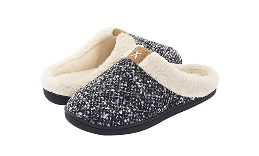 white memory foam slippers