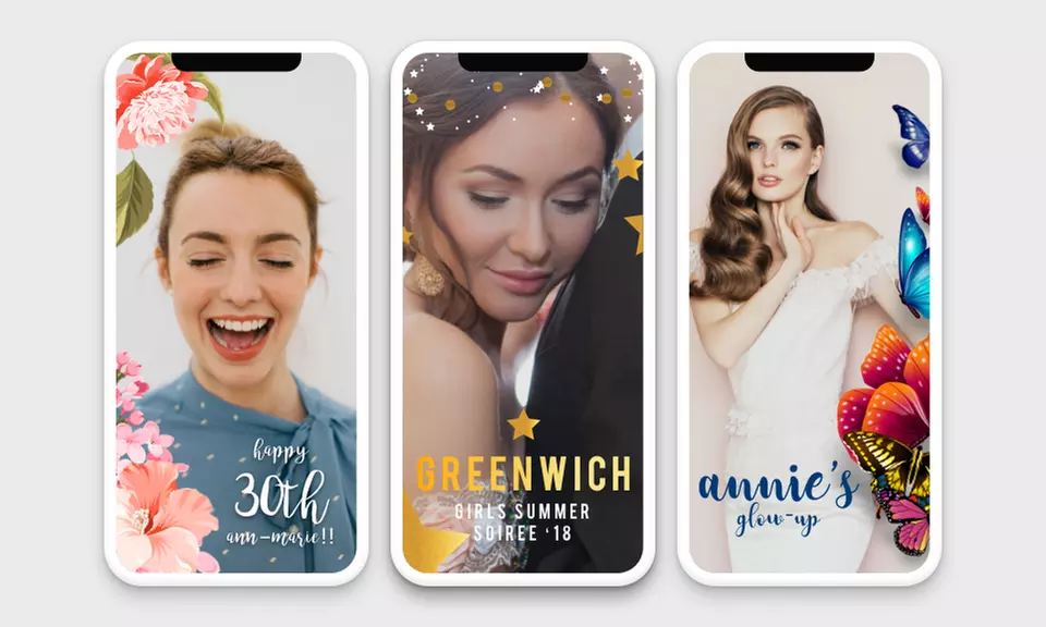 Four, Eight, or Twelve Hour SnapChat GeoFilters from Happy Filter (Up to 75% Off).  - Primary Image