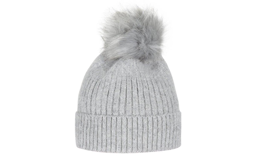 Image 19: Kurt Muller Faux Fur Bobble Hat