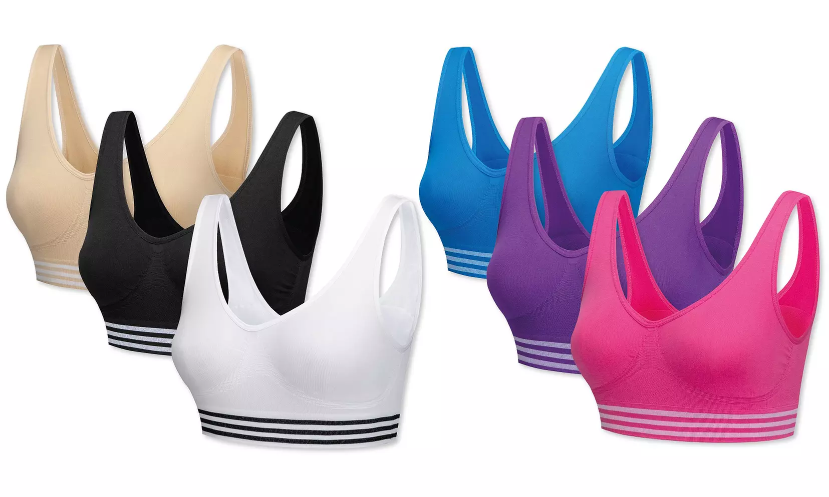 Pack de 3, 6 o 9 sujetadores sin costuras para mujer - Image 7