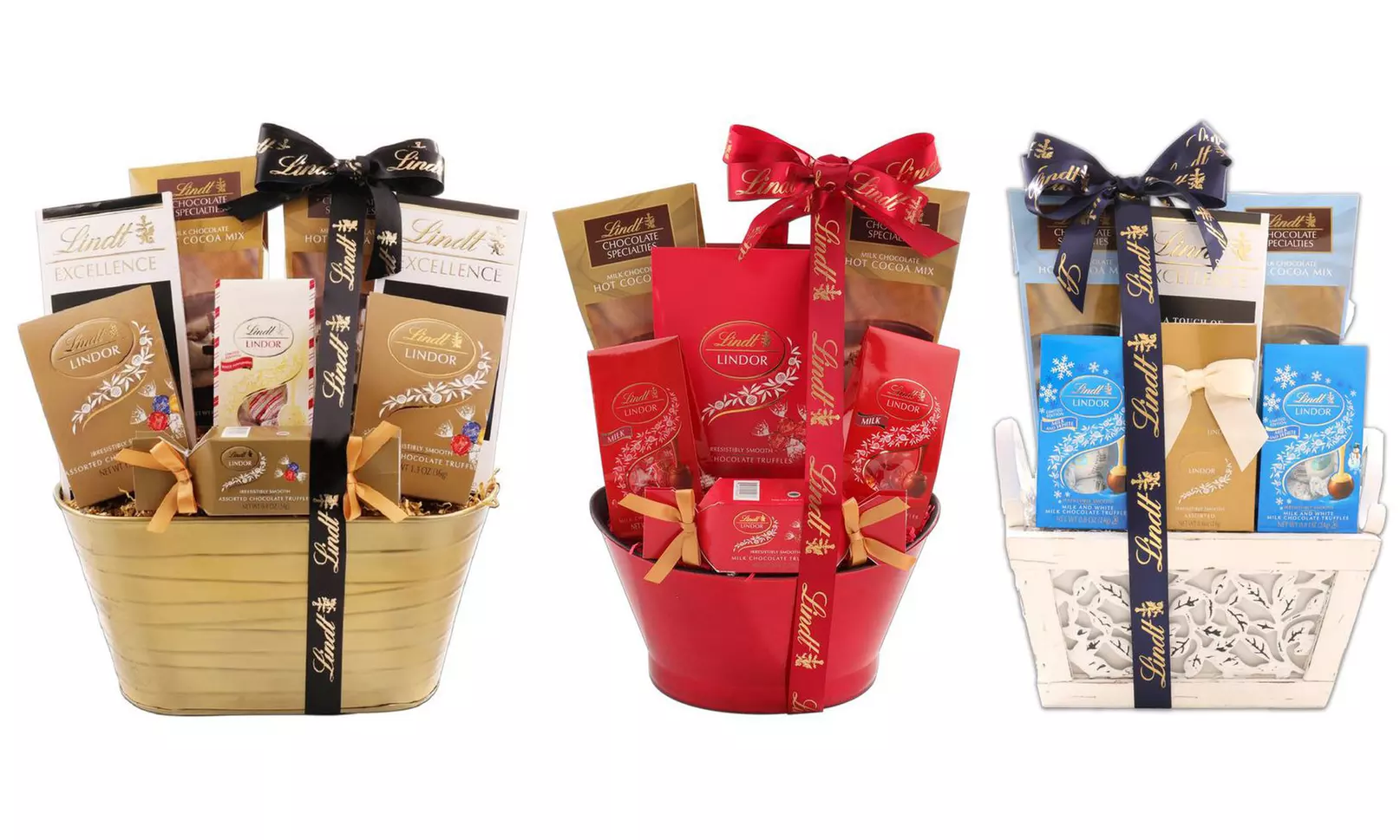 Lindt Gourmet Chocolate Gift Baskets (3-, 6-, or 8-Piece) - Primary Image