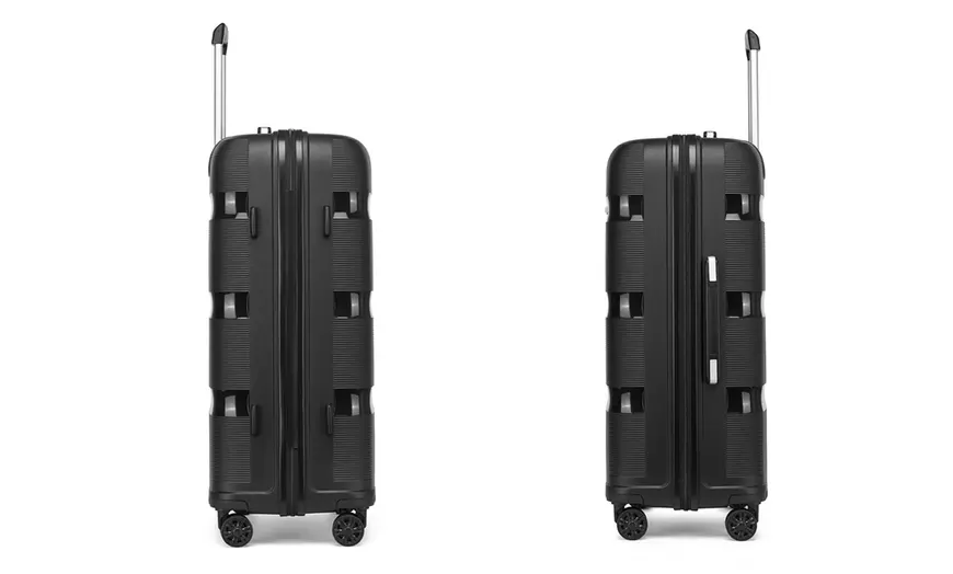 Image 10: 1 of 3 koffers met TSA-slot en dubbele zwenkwielen