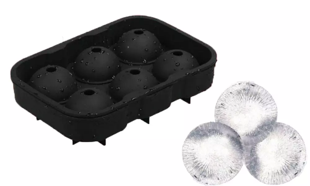 Moule à glaçons en silicone alimentaire, 6 glaçons