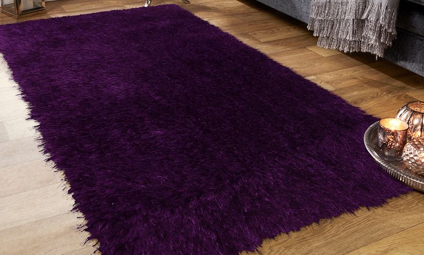 Image 6: Vienna Shimmer Shaggy Rug