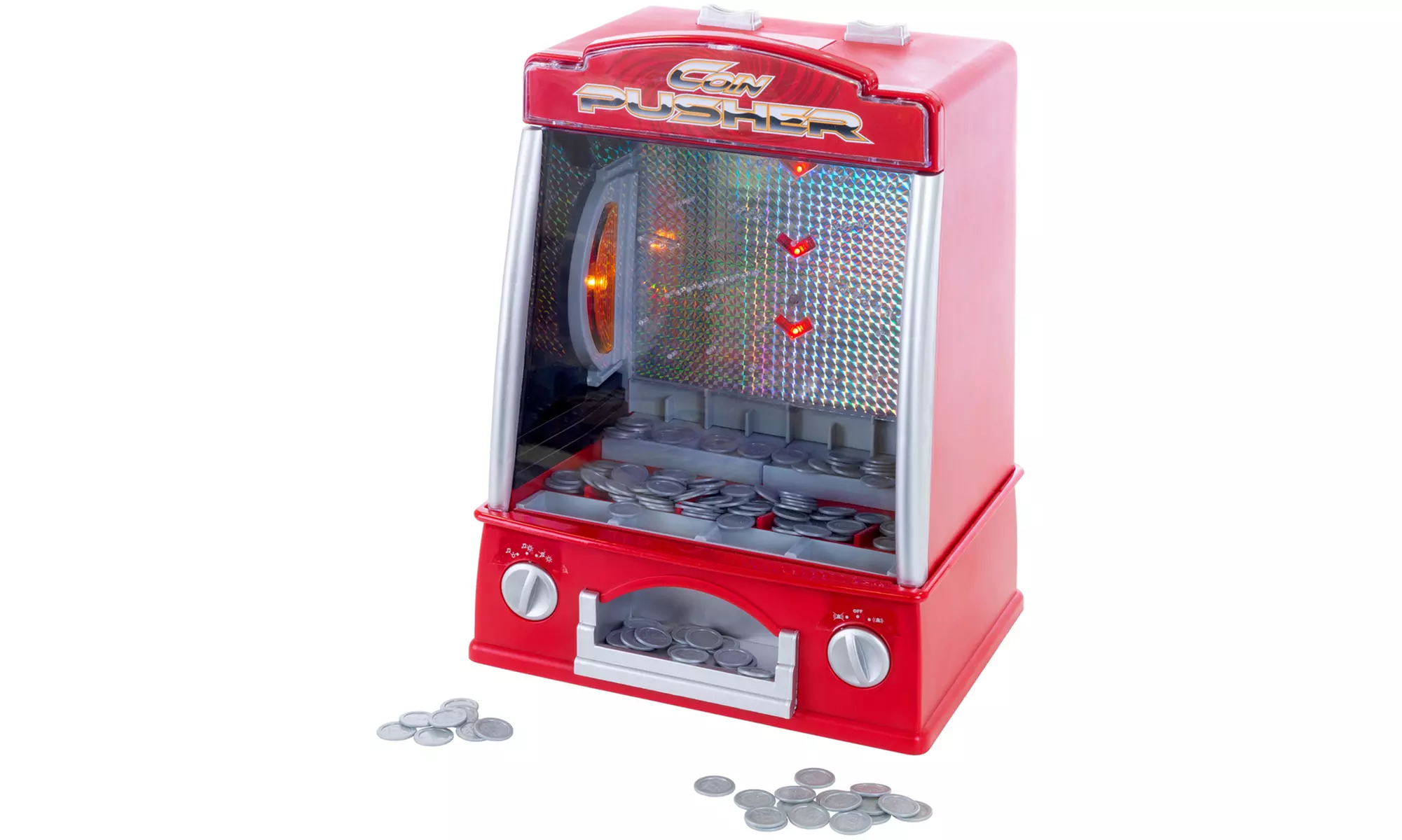 Hey! Play! Coin Pusher Miniature Arcade Game - Primary Image
