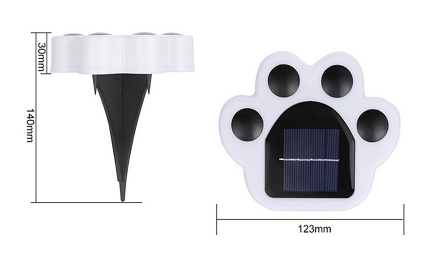 Image 5: Four Piece Solar LED Light Bear Paw Garden Lamp