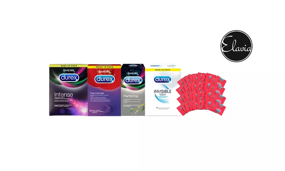 Durex: zestaw żeli (od 44,99 zł) lub prezerwatyw (39,99 zł) i więcej na Elavia.eu - Primary Image