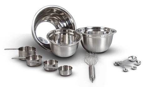 Stainless Steel German Mixing Bowl Set (12-Piece)