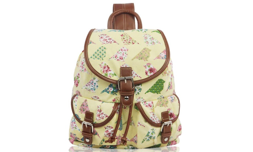 Image 5: Retro Canvas Backpack