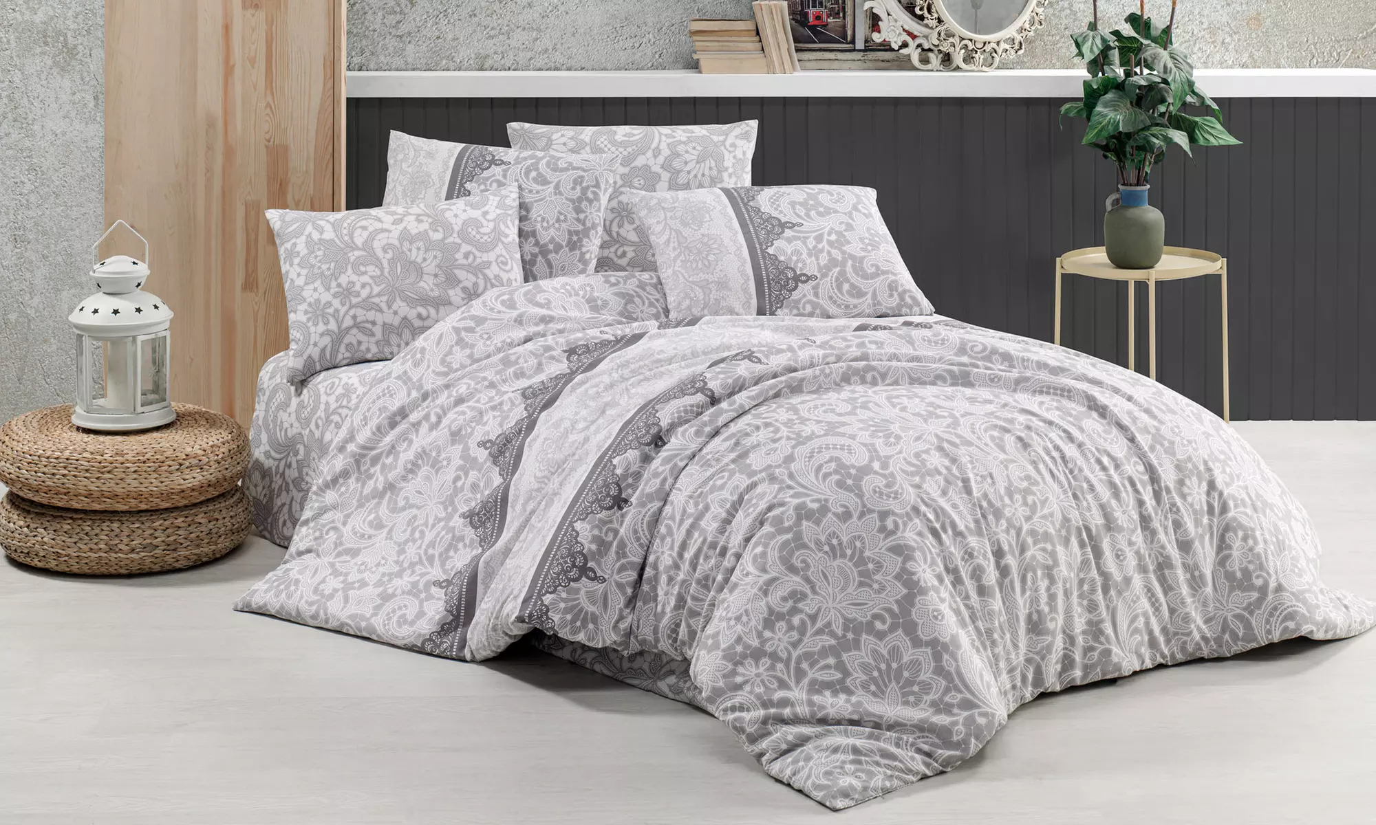 Ensemble housse de couette avec 2 taies d'oreiller